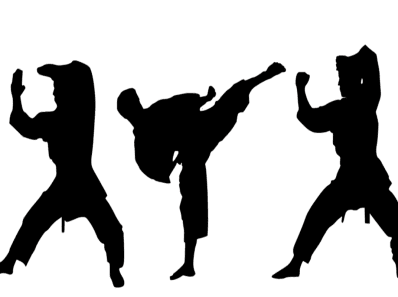 Tri postavy robiace bojové umenia- bojové umenia v MMA